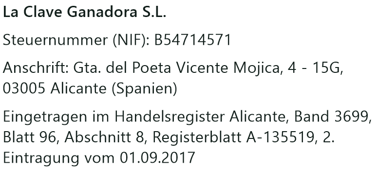 Angaben zum Betreiber der Website