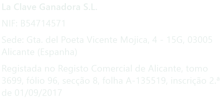 Dados de identificação do titular do website